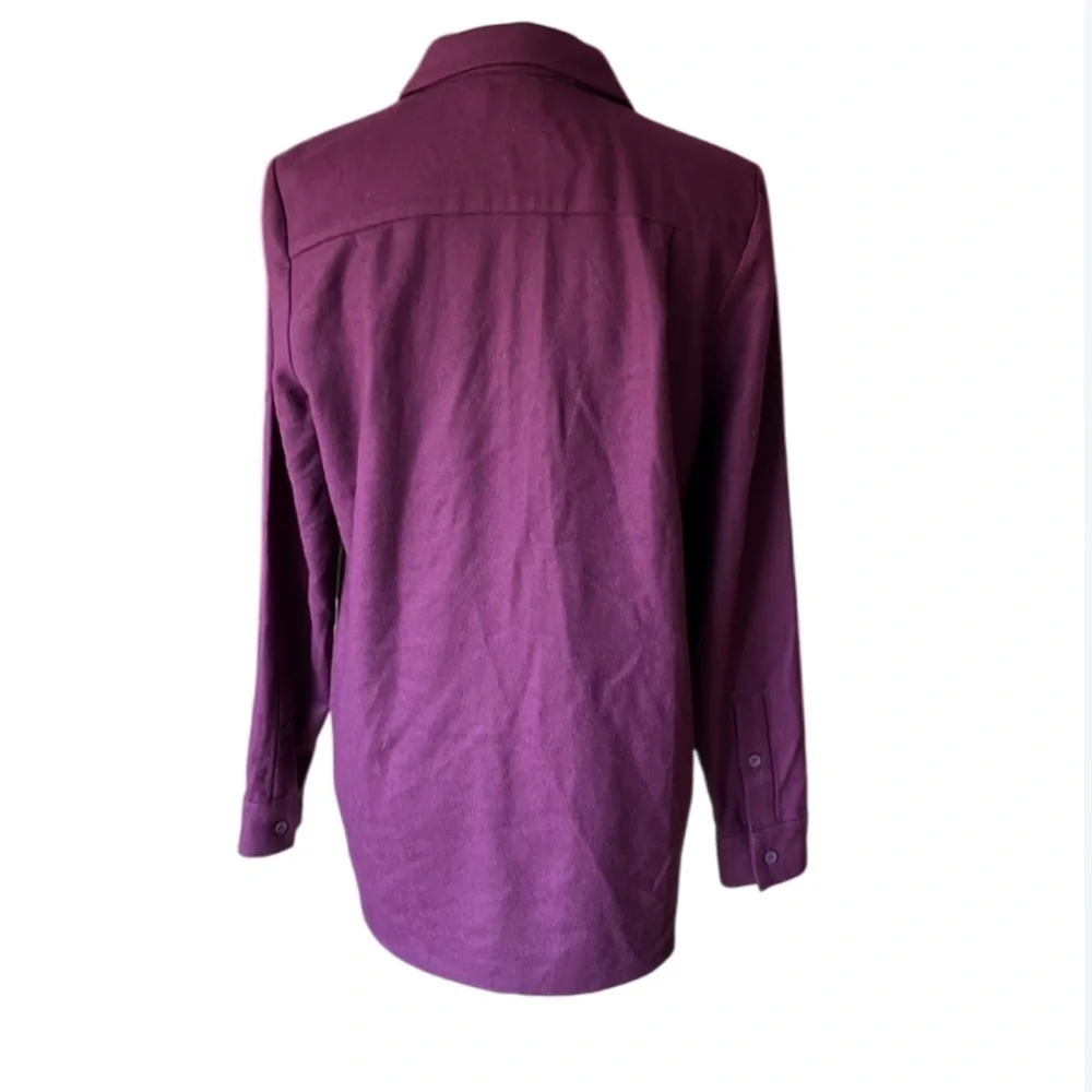 KATE SPADE SATURDAY Perfect Day Shirt - Wool Blend- Plum - Size M